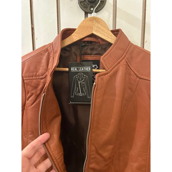 Decrum Amy Genuine Leather Jacket Size L NWT - Picture 7 of 8